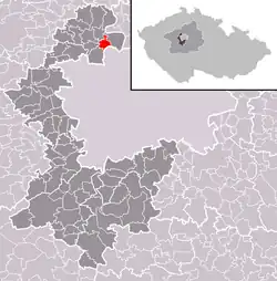 Únětice na mapě