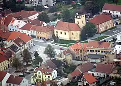Letecký pohled na Unhošť