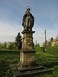 Uničov, socha Panny Marie u hřbitova.JPG