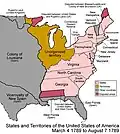 Hranice po vzniku USA, 1789