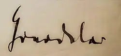Carl Friedrich Goerdeler, podpis