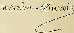 Urbain Dubois – podpis
