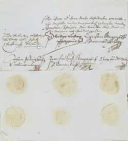Zakládající listina Protestantské unie ze 14. května 1608
