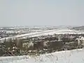 Celkový pohled na letiště v zimě