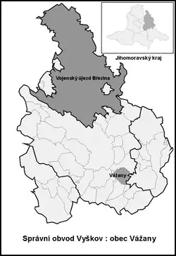 Vážany na mapě