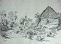 Václav Šebele – Kresba jihočeské roubenky