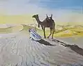 V poušti (kombinovaná technika na papíře) před 1930