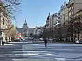 Praha, Václavské náměstí bez turistů (březen 2020)