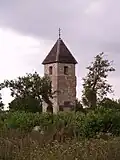 Obnovená věž malopakrijské kaple, zničené sovětskou armádou