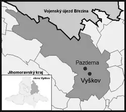 Pazderna na mapě