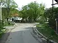 Náves v Horních Mokropsích, východní části Všenor