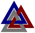 Valknut jako Borromeanské kruhy