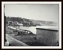 Valparaíso, Vista desde el Almendral desde el 1er teatro Victoria, 1863