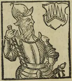 Vaněk Černohorský z Boskovic (kresba B. Paprockého, Zrcadlo slavného Markrabství moravského, 1593)