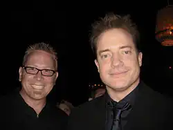 Van Vandegrift a Brendan Fraser na premiéře