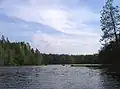 Zklidněná nádrž Varėnė před městem Senoji Varėna