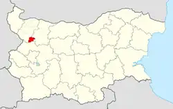 Obština na mapě Bulharska