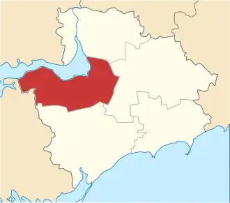 Poloha rajónu v Záporožské oblasti