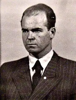 Vazební fotografie Václava Švédy, pořízená v roce 1954, po předání zadrženého do Československa.