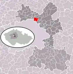 Veleň na mapě