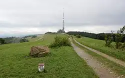 hřeben Velké Javořiny s vysílačem