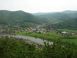 Pohled na Velké Březno z Kozího vrchu.
