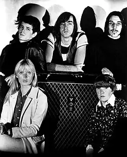 The Velvet Underground a Nico v roce 1966. Ve směru hodinových ručiček zleva nahoře: Lou Reed, Sterling Morrison, John Cale, Moe Tucker a Nico.