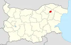 Obština na mapě Bulharska