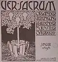 Titulní stránka pro Ver sacrum, oficiálního magazínu Vídeňské secese (1898)