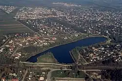 Letecký pohled na Veresegyház