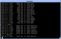 Použití Bourne shellu na Version 7 Unix