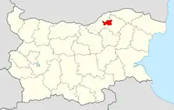 Obština na mapě Bulharska