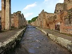 Ulice v Pompejích.
