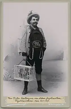 Victor Castegren 1893 v roli ptáčníka