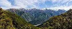 Pohoří Kaikōura z Mt Fyffe