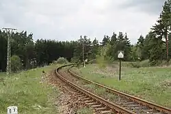 Začátek trati u Studence