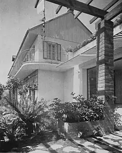Vila Josefa Andera, pohled od jihovýchodu. Stav v roce 1935.