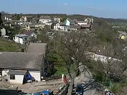 Pohled na obec z věže kostela