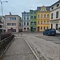 Vjezd do města u bývalé Dolní brány