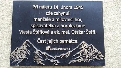 Pamětní deska v Praze, Mánesova 20