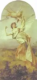 Poezie, 1885, olej na plátně, 220 × 120 cm
