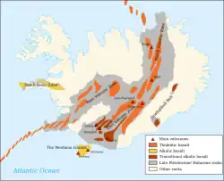 Poloha Öræfajökullu (JV Islandu)