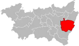 Kanton na mapě departementu Vosges