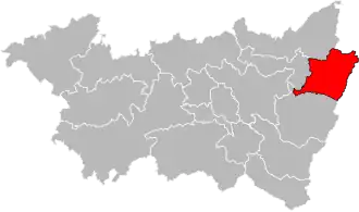 Kanton na mapě departementu Vosges