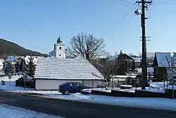 Zimní pohled na obec