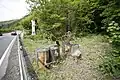 Vstup do Čertovy brázdy u silnice nad Sázavským klášterem