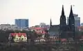 Nové proboštství ve vyšehradské zástavbě (pohled z parku Sacré Coeur)