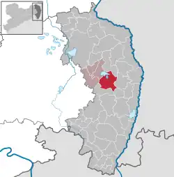 Waldhufen na mapě