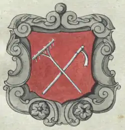 Znak místa Troplowitz (Opavice) v Rakouském Slezsku.(autor Robert Widimsky), 1855)