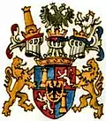 Rodový erb při povýšení do stavu svobodných pánů (1672)